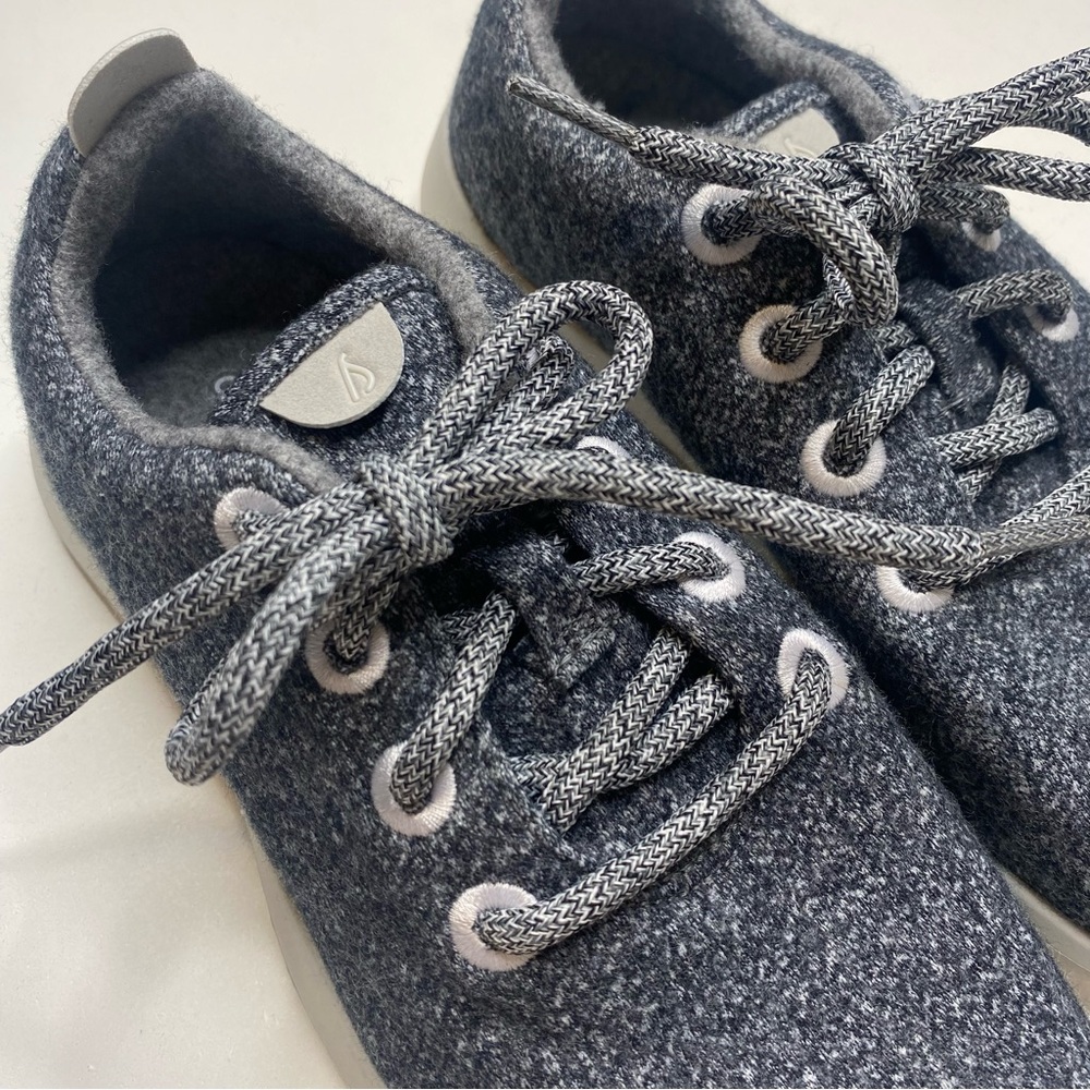 Allbirds Wool Runners in Natural Grey Light Grey Sole Lace Up Sneakers Shoes 7 - Picture 8 of 13